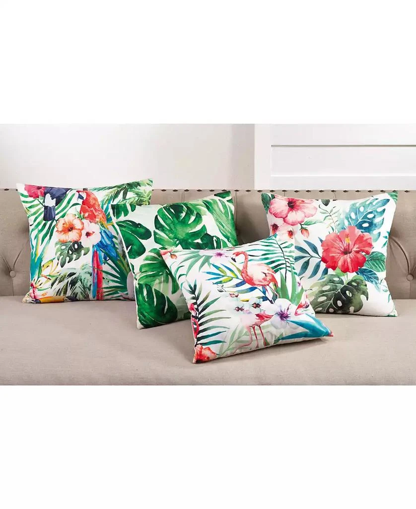 商品Saro Lifestyle|Tropical Floral Printed Decorative Pillow, 18" x 18",价格¥525,第3张图片详细描述