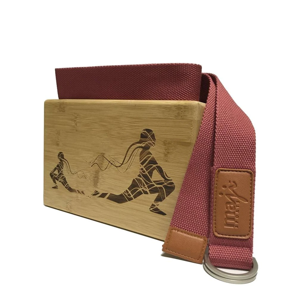 商品Maji Sports|Laser Engraved Bamboo Block & Strap Combo,价格¥433,第3张图片详细描述