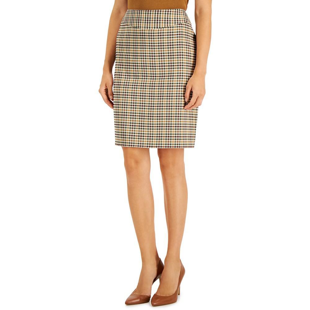 商品Tahari|Women's Plaid Slim Skirt,价格¥288,第1张图片