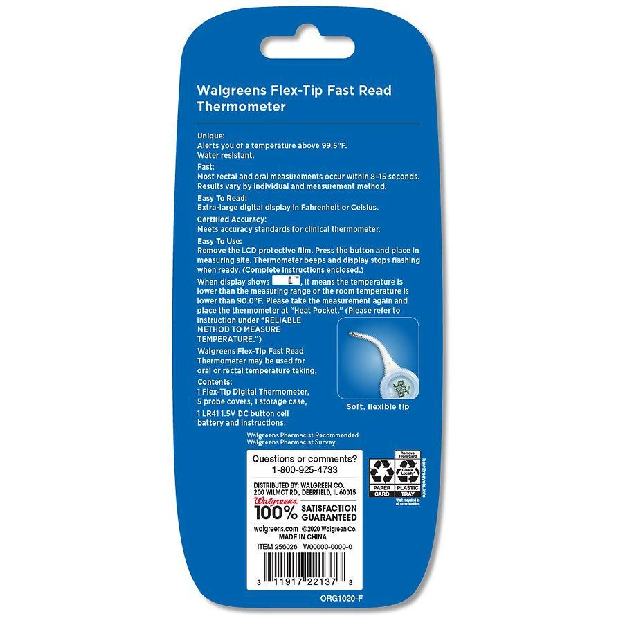 商品Walgreens|Speed Read  Thermometer,价格¥104,第2张图片详细描述