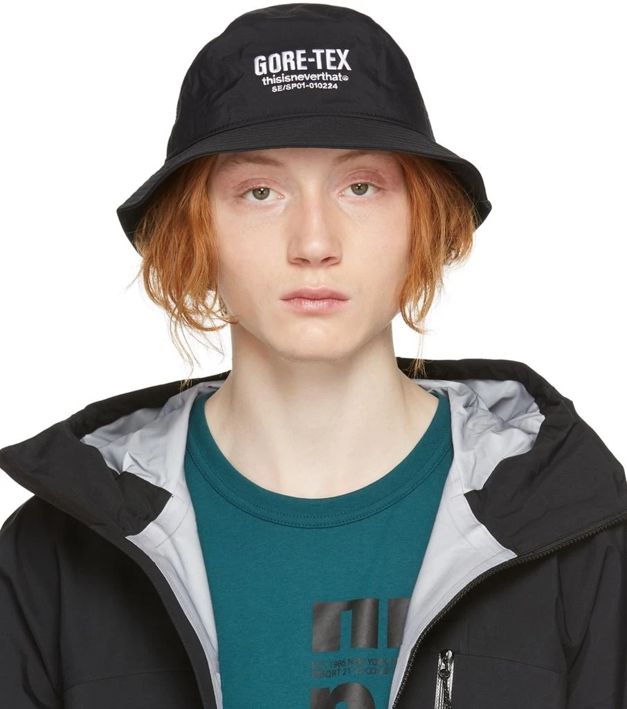 商品thisisneverthat|Black Gore-Tex 3L Bucket Hat,价格¥257,第1张图片