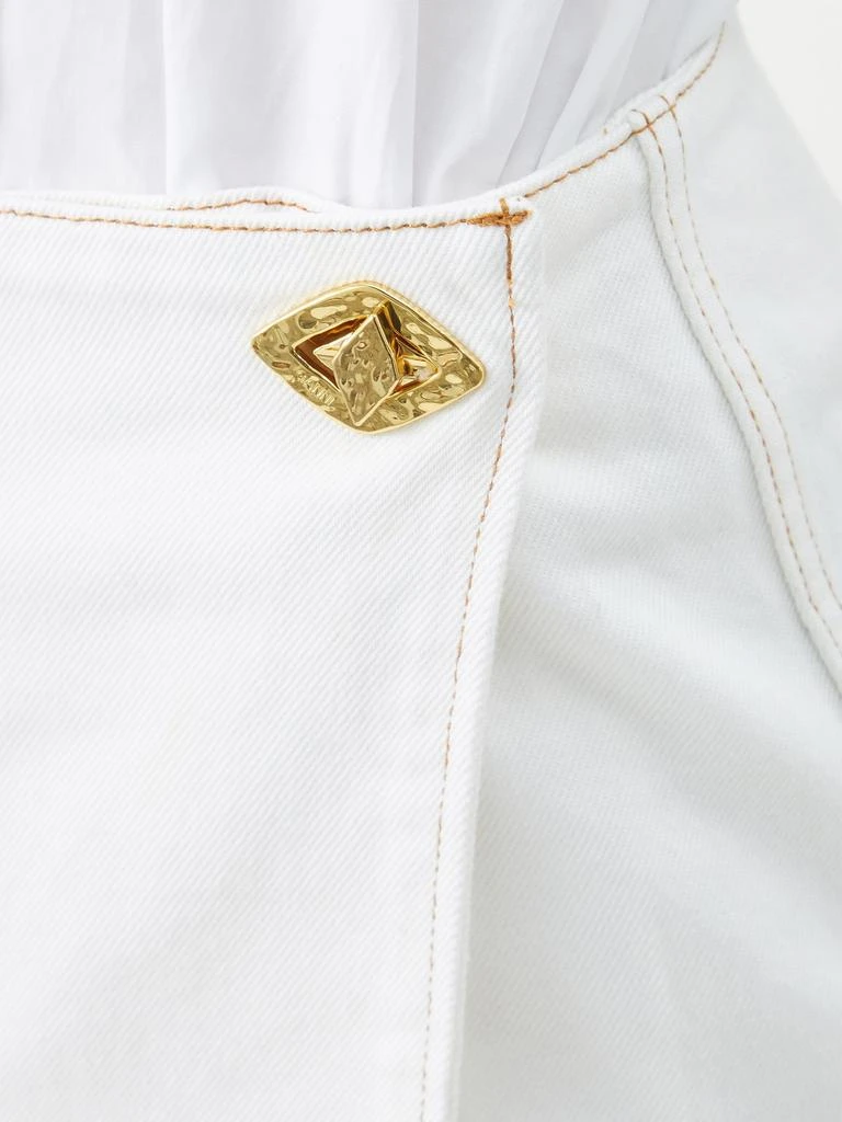 商品Ganni|Wrap-front denim mini skirt,价格¥596,第4张图片详细描述