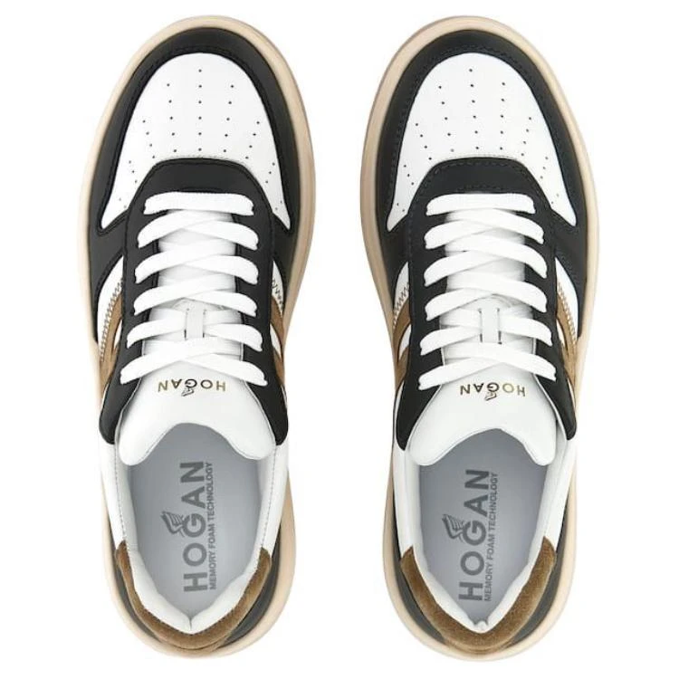 商品[国内直发] hogan|H630 皮革 圆头系带 生活休闲鞋 男款 黑色,价格¥2658,第6张图片详细描述