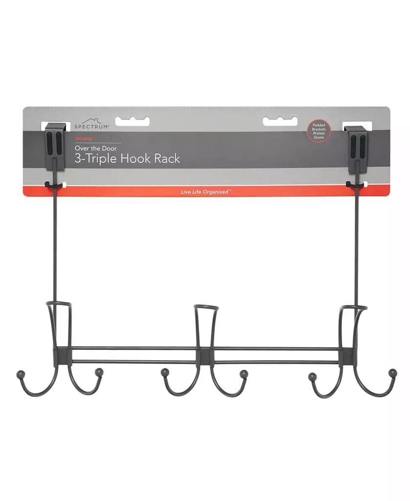商品Spectrum|Wilson over the Door 3-Hook Rack,价格¥172,第2张图片详细描述