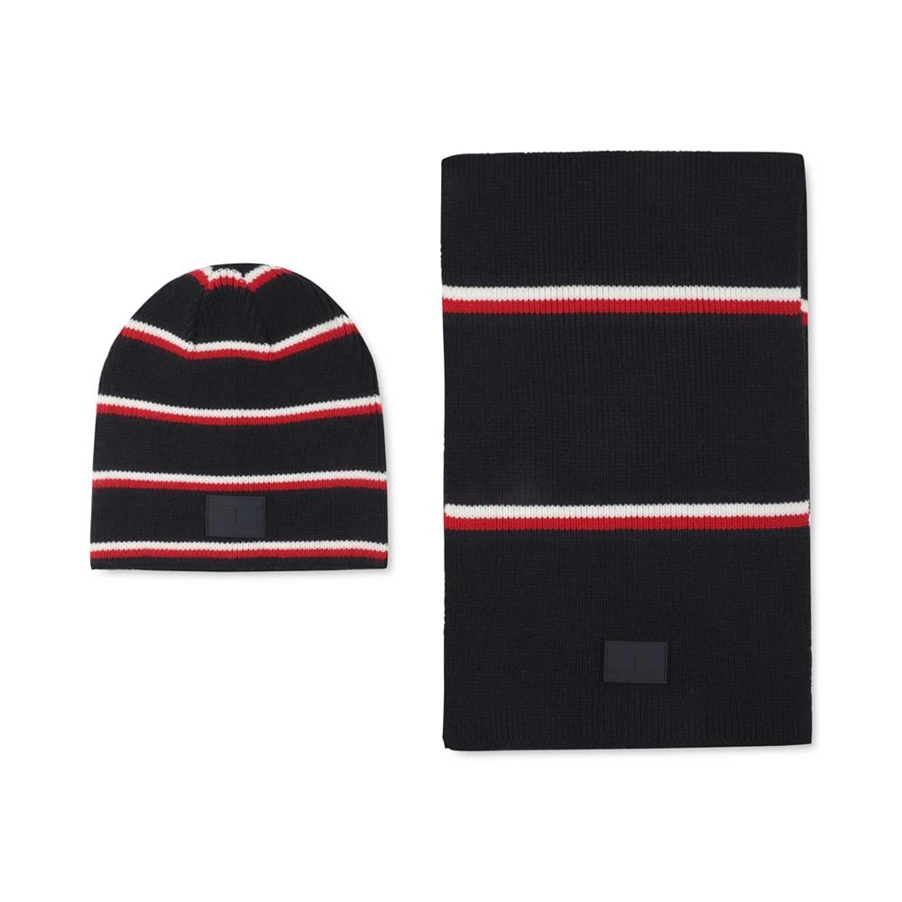 商品Tommy Hilfiger|Men's Global Stripe Beanie, Scarf & Gloves Set,价格¥432,第2张图片详细描述