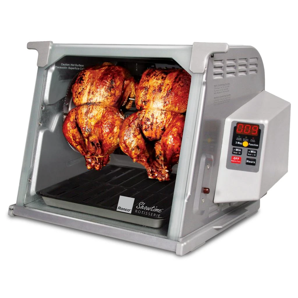 商品Ronco|Digital Rotisserie Oven, Platinum Digital Design, Large Capacity (15lbs) Countertop Oven,价格¥1476,第1张图片