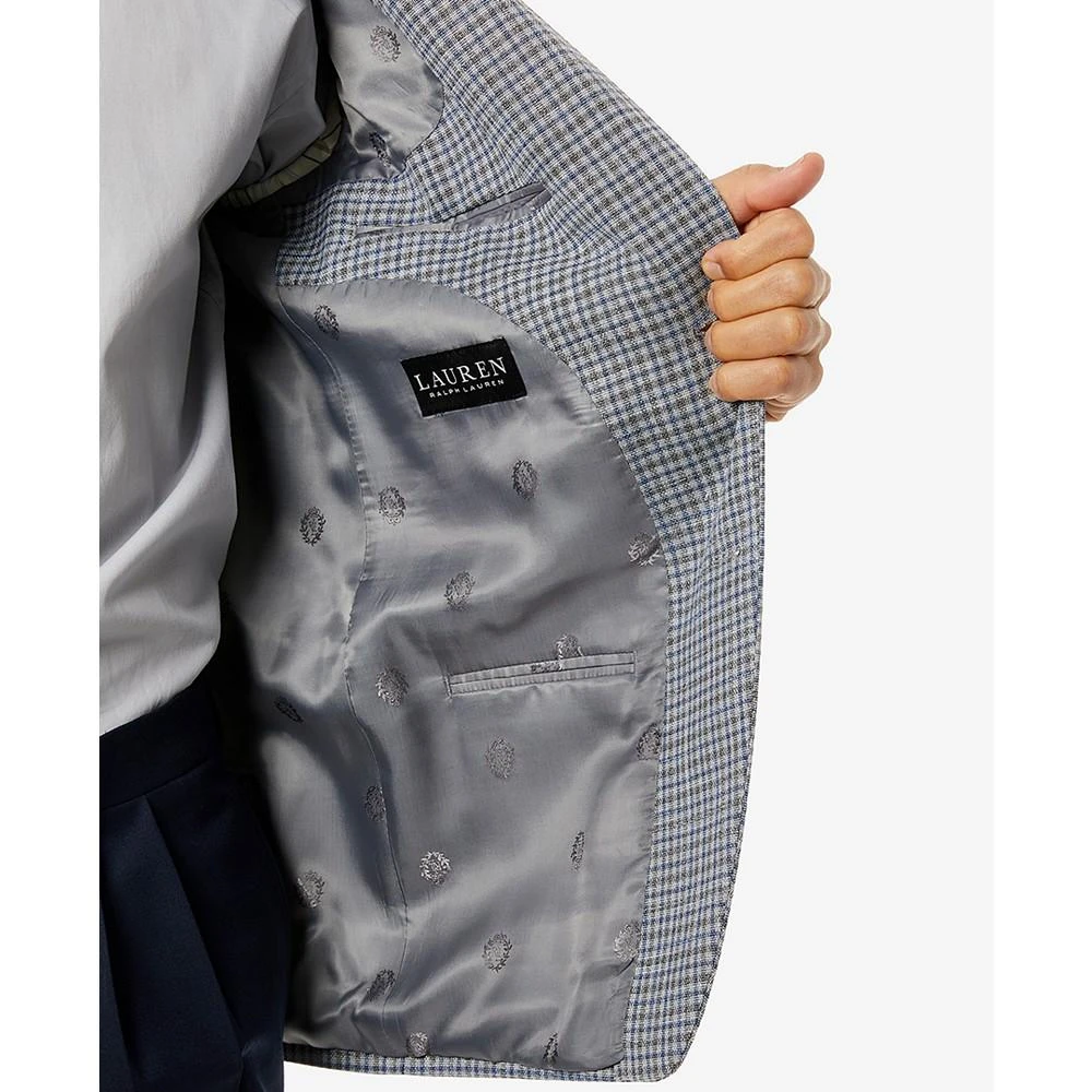 商品Ralph Lauren|Men's UltraFlex Grey & Blue Check Blazer,价格¥738,第5张图片详细描述