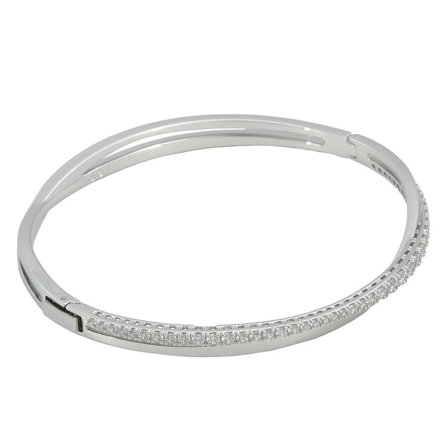 商品Swarovski|Ladies Twist Rhodium Plated Bangle,价格¥723,第3张图片详细描述