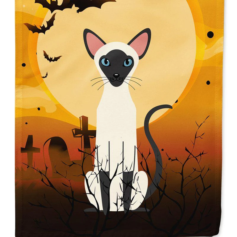 商品Caroline's Treasures|Halloween Siamese Cat Garden Flag 2-Sided 2-Ply,价格¥138,第1张图片