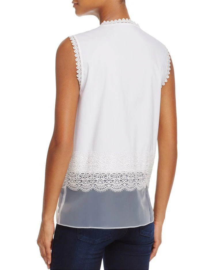 商品Tahari|Zeena Lace Trim Blouse,价格¥251,第2张图片详细描述