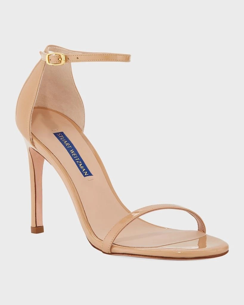 商品Stuart Weitzman|Nudistsong Patent Ankle-Wrap High-Heel Sandals,价格¥3686,第1张图片