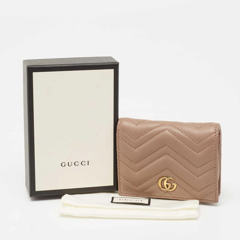Gucci Dusky Pink Matelassé Leather GG Marmont Card Case 商品