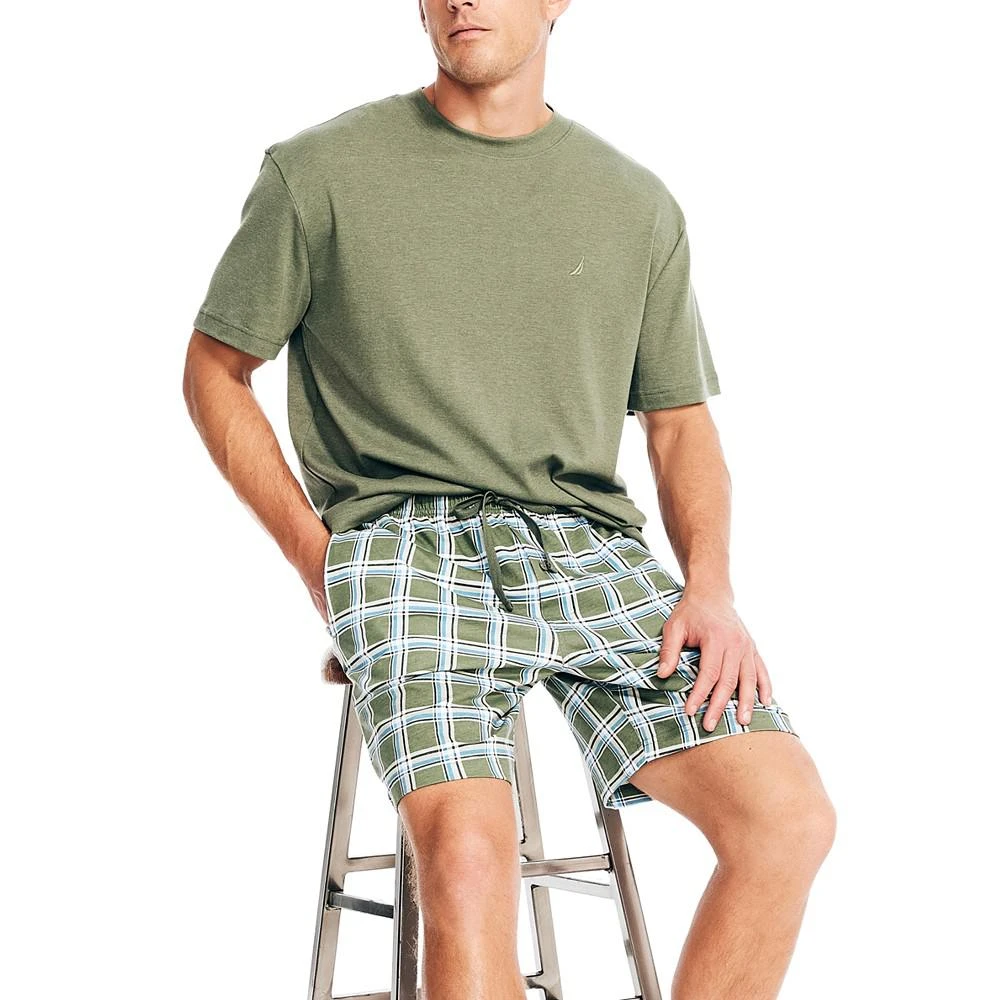 商品Nautica|Men's Classic-Fit Plaid-Print Sleep Shorts,价格¥132,第4张图片详细描述