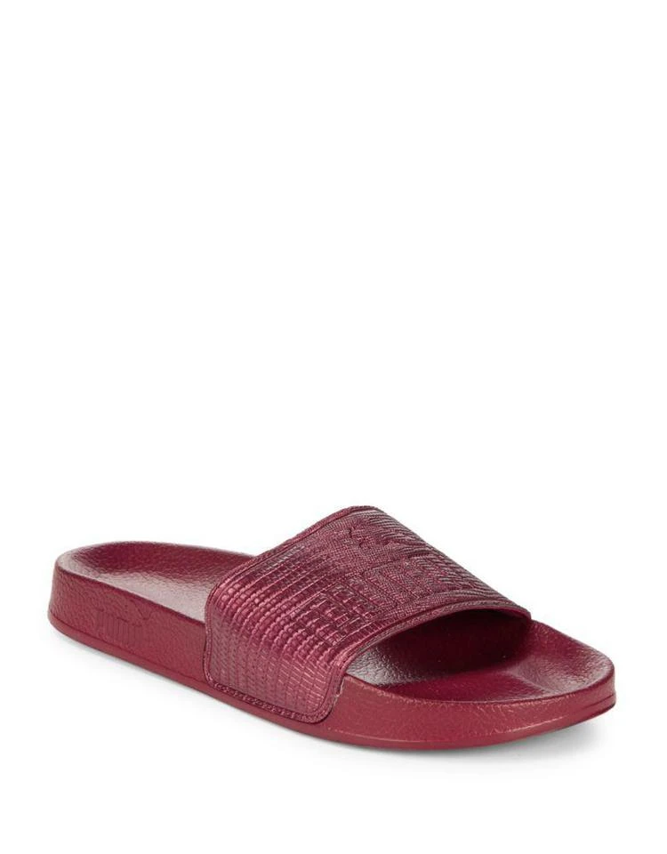 商品Puma|Leadcat Logo Leather Slides,价格¥61,第2张图片详细描述