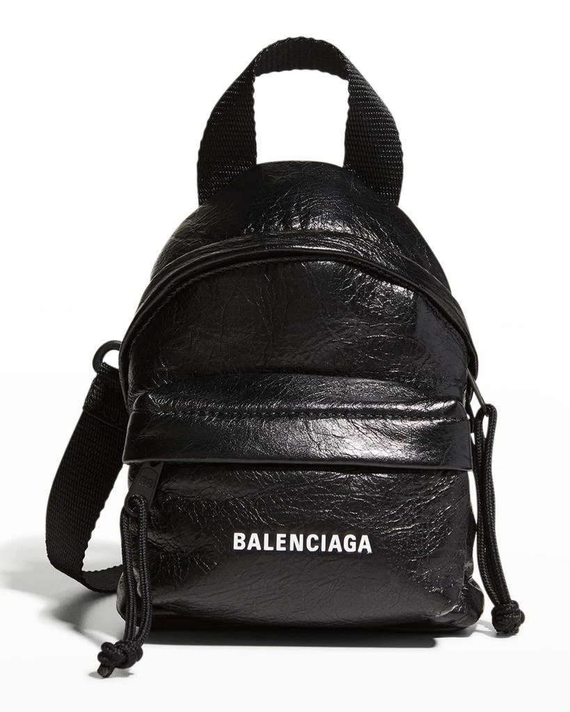 商品Balenciaga|Men's Explorer Leather Logo Backpack,价格¥7693,第1张图片