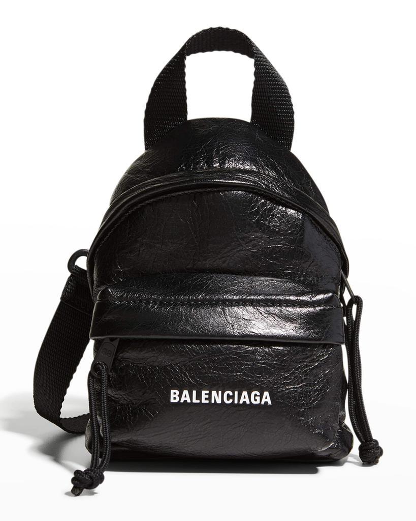 商品Balenciaga|Men's Explorer Leather Logo Backpack,价格¥7409,第1张图片