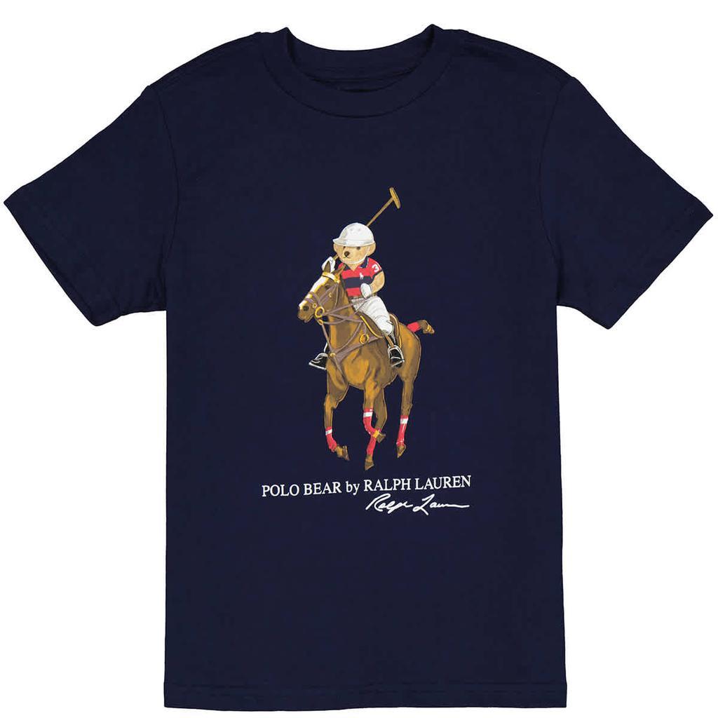 商品Ralph Lauren|Polo Ralph Lauren Kids Grey Polo Pony Cotton T-shirt, Brand Size 6,价格¥174,第1张图片