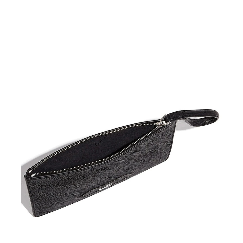 商品Salvatore Ferragamo|Salvatore Ferragamo 菲拉格慕 男士黑色拉链手拿包 24-A111-704475,价格¥3471,第1张图片