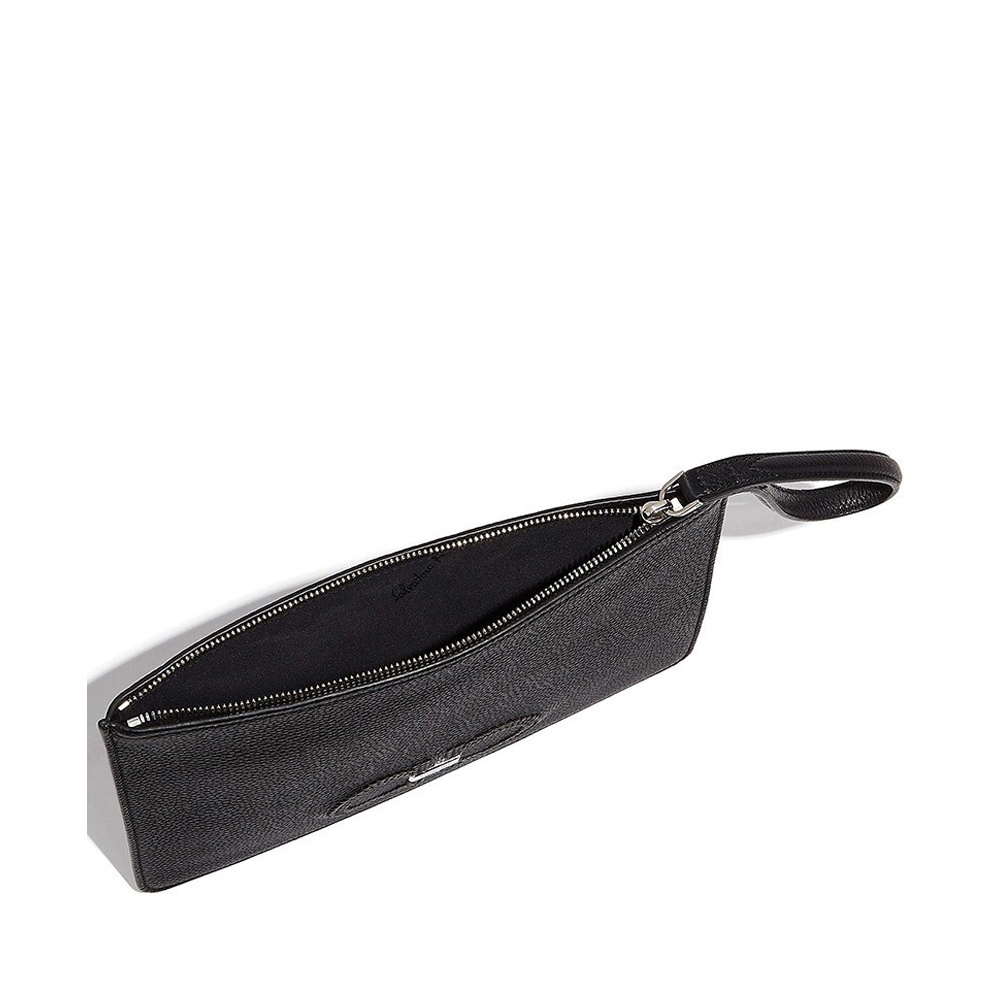 商品Salvatore Ferragamo|Salvatore Ferragamo 菲拉格慕 男士黑色拉链手拿包 24-A111-704475,价格¥2939,第1张图片