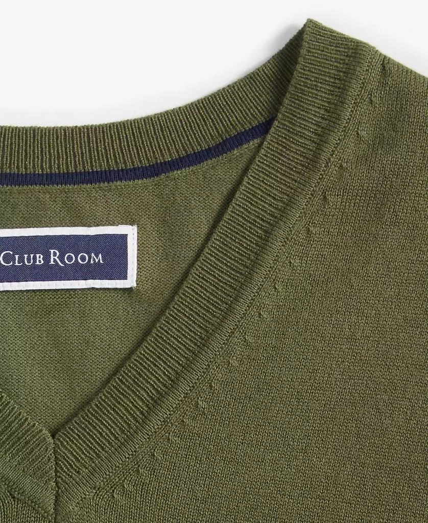 商品Club Room|Men's Solid V-Neck Sweater Vest, Created for Macy's,价格¥388,第5张图片详细描述