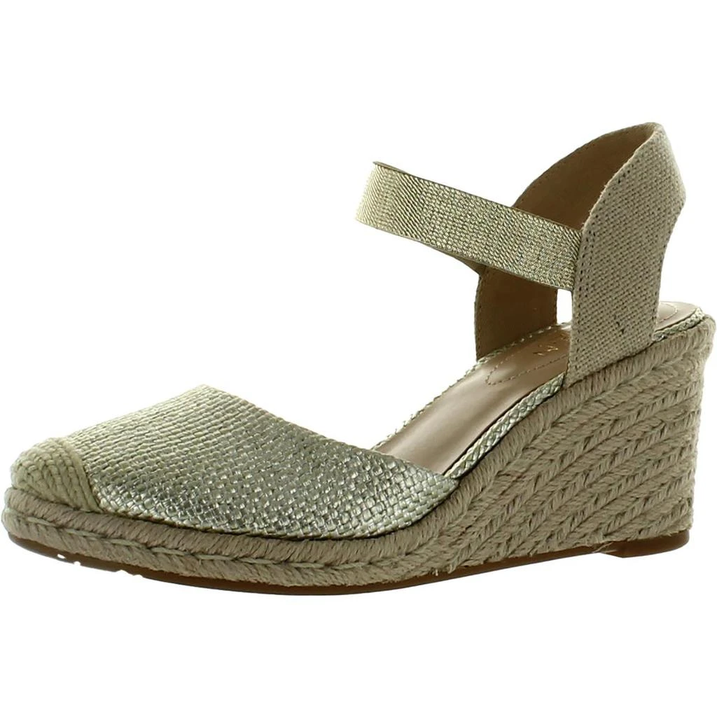 商品Ralph Lauren|Lauren Ralph Lauren Womens Pearle Wedges Ankle Strap Espadrille Heels,价格¥116,第3张图片详细描述