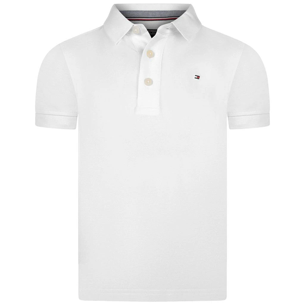 商品Tommy Hilfiger|Tommy Hilfiger White, Navy  Boys Organic Cotton Polo Top,价格¥338,第2张图片详细描述