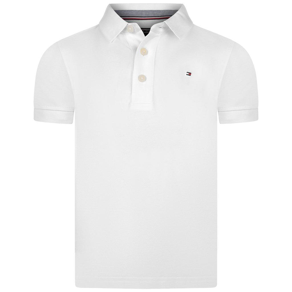 商品Tommy Hilfiger|Tommy Hilfiger White, Navy  Boys Organic Cotton Polo Top,价格¥321-¥339,第4张图片详细描述