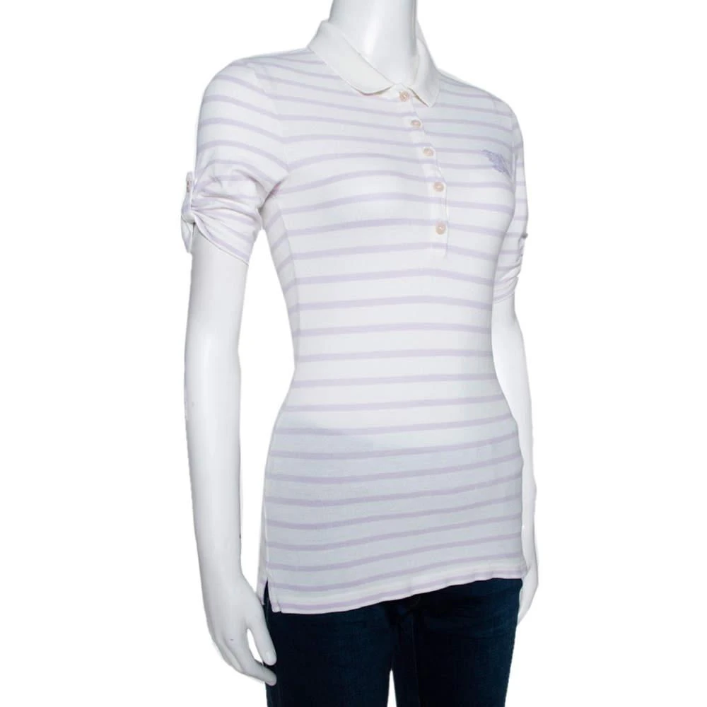 商品[二手商品] Burberry|Burberry Brit Off White Striped Cotton Modal Polo T-Shirt XS,价格¥999,第2张图片详细描述