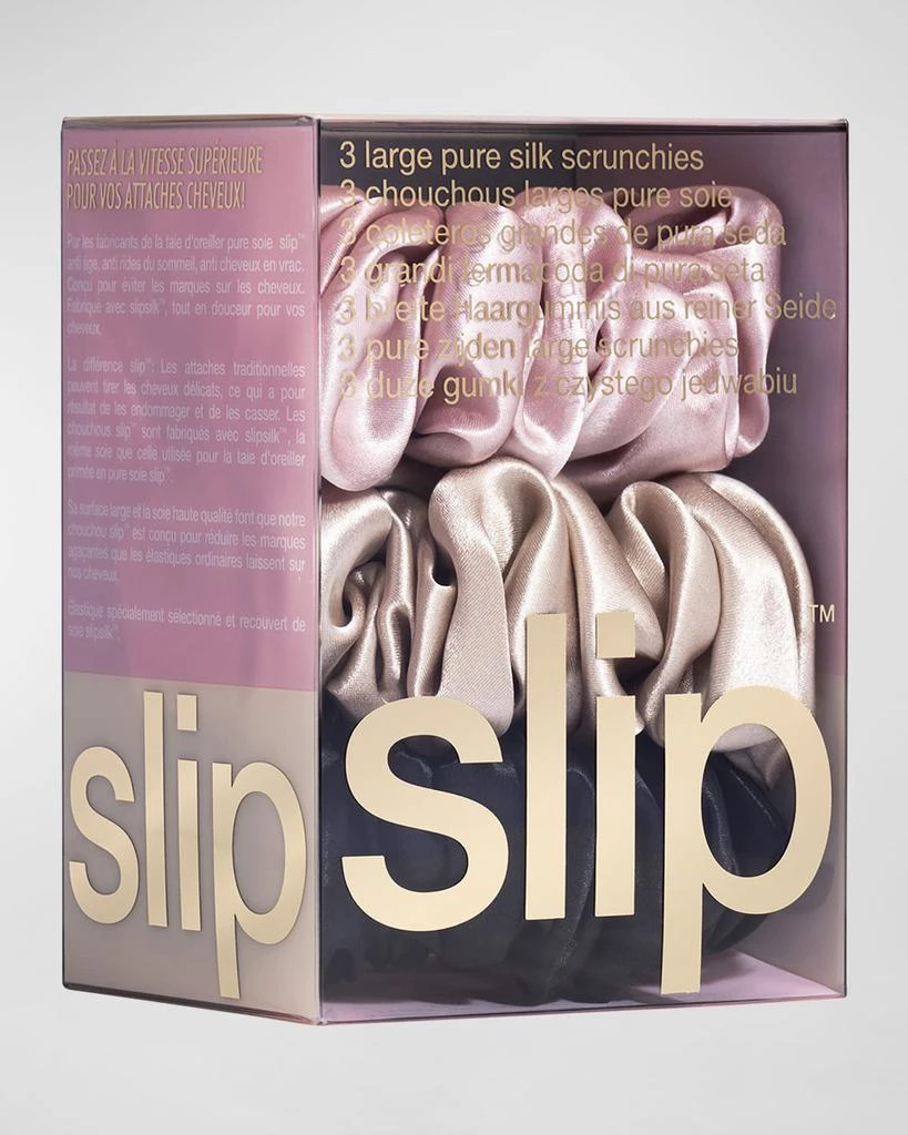 商品Slip|Pure Silk Large Scrunchies, 3 Pack,价格¥317,第3张图片详细描述