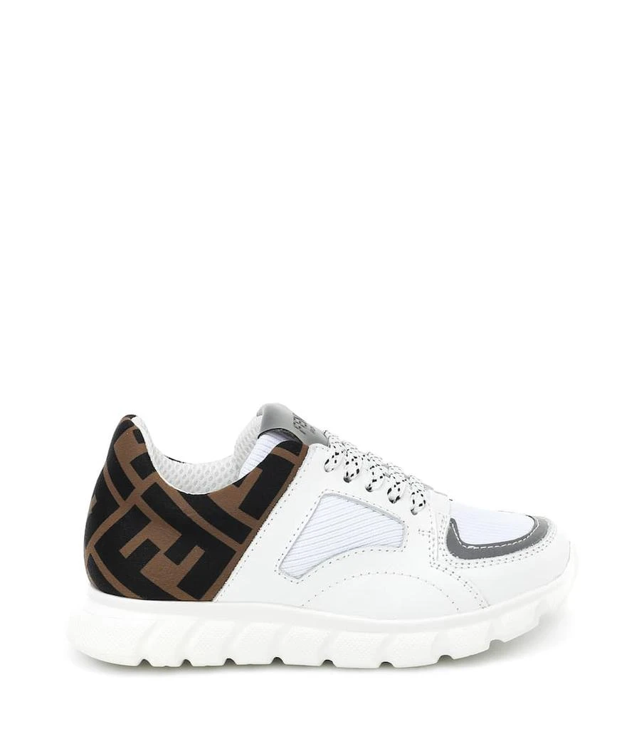 商品Fendi|Leather-trimmed mesh sneakers,价格¥2437,第4张图片详细描述