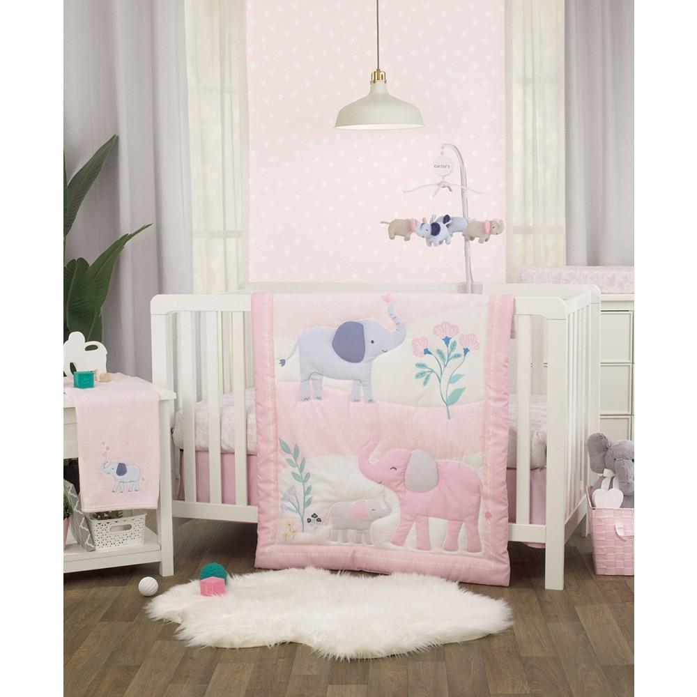 商品Macy's|Sweet Floral Elephants Super Soft Baby Blanket,价格¥324,第7张图片详细描述