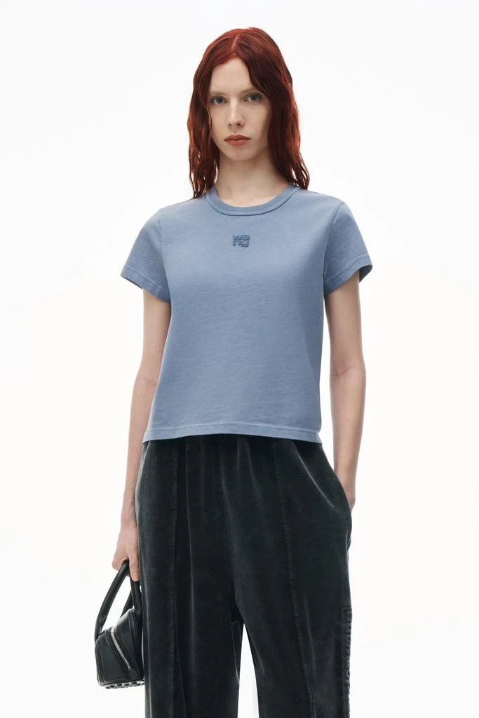 商品Alexander Wang|Puff logo shrunken tee in cotton jersey,价格¥1128,第1张图片