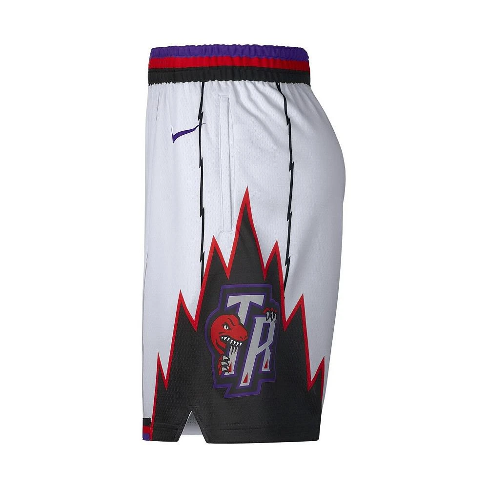 商品NIKE|Men's White Toronto Raptors Hardwood Classics Swingman Shorts,价格¥586,第2张图片详细描述