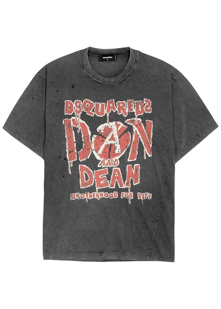商品DSQUARED2|Dean And Dan printed cotton T-shirt,价格¥1426,第1张图片