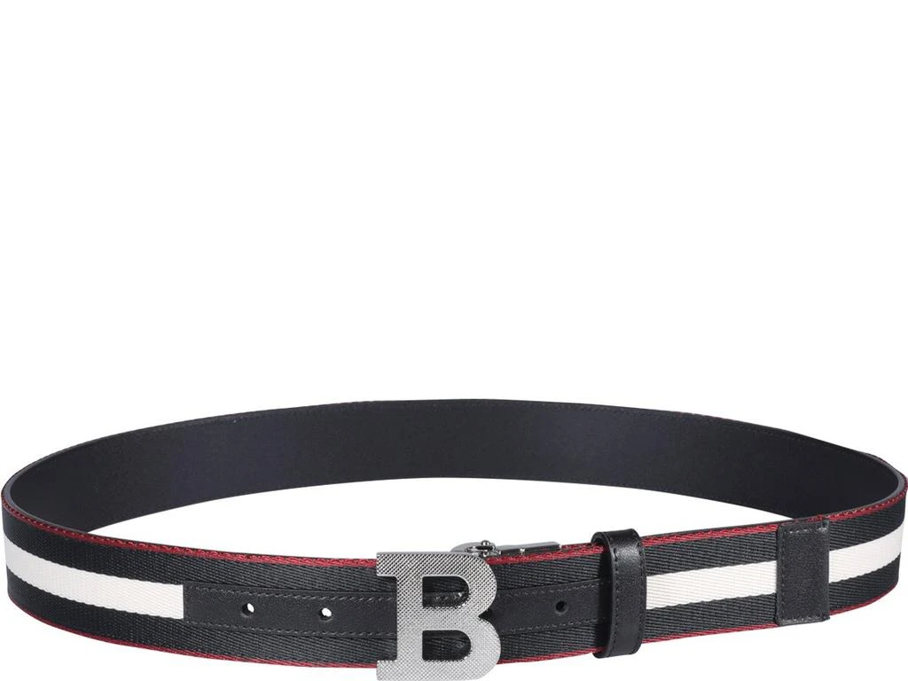 商品Bally|Bally Striped Reversible Logo-Buckle Belt,价格¥1702,第1张图片