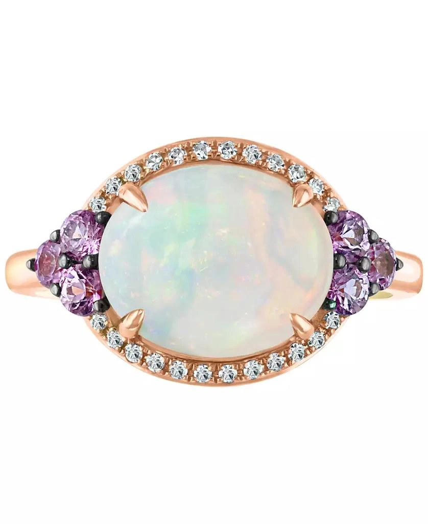 商品Macy's|Multi-Gemstone (2 ct. t.w.) & Diamond (1/10 ct. t.w.) Ring in 14k Rose Gold,价格¥7986,第4张图片详细描述