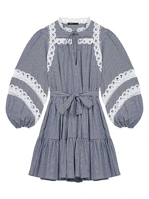商品Maje|Ritchy Gingham Mini Dress,价格¥1438,第1张图片