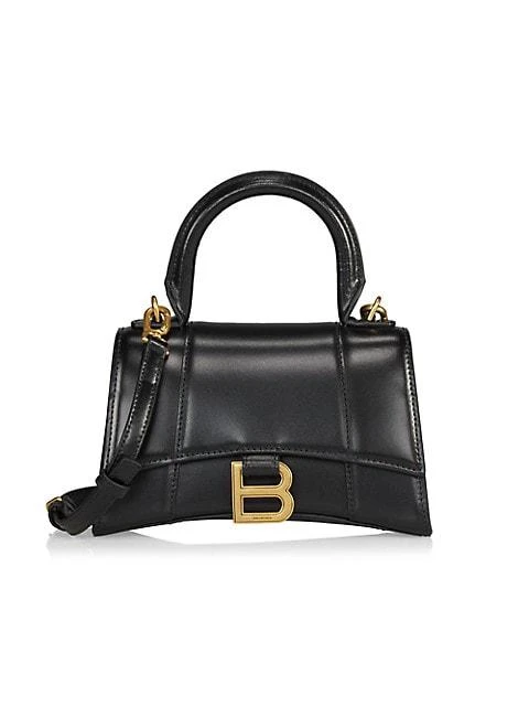 商品Balenciaga|XS Hourglass Leather Top Handle Bag,价格¥19196,第1张图片