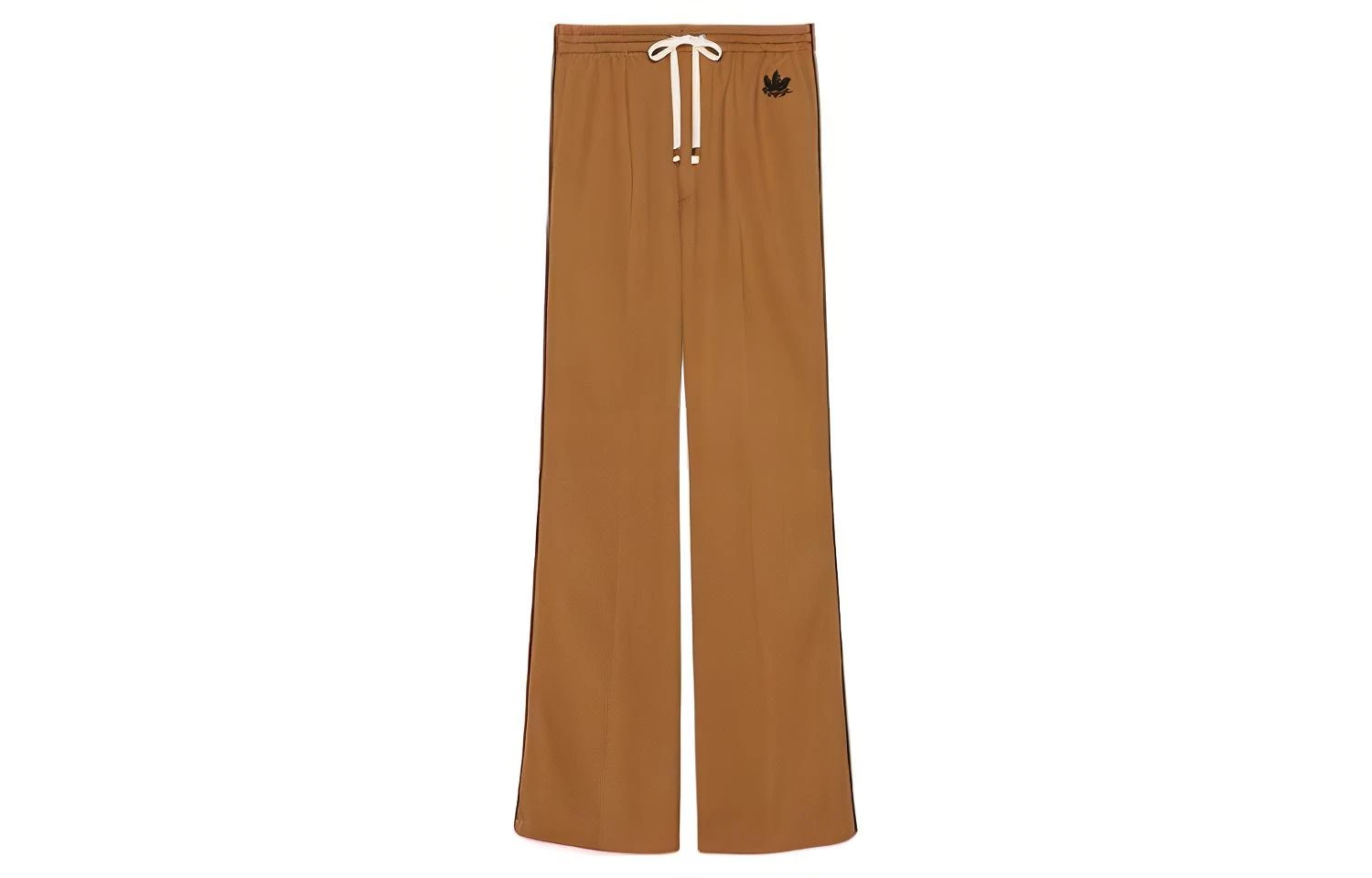 商品[国内直发] Gucci|古驰 adidas x Gucci联名系列 SS23 纯色Logo刺绣抽绳系带款休闲裤 女款 驼色,价格¥2786,第1张图片