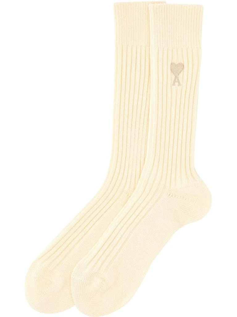 商品AMI|AMI Paris Ami de Couer Logo Embroidered Socks,价格¥262,第2张图片详细描述