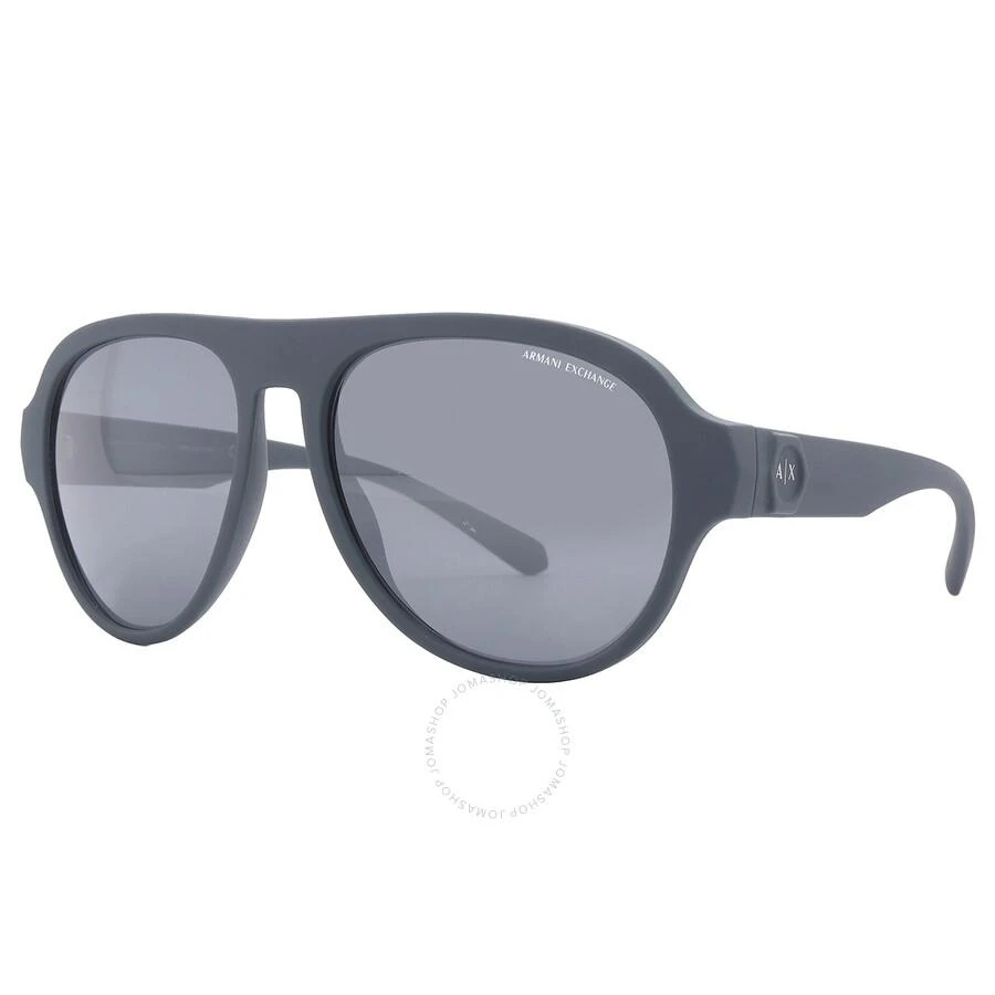 商品Armani Exchange|Grey Mirror Pilot Men's Sunglasses AX4126SU 83016G 58,价格¥362,第2张图片详细描述