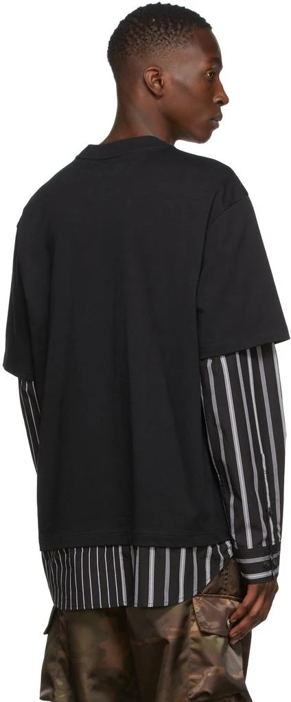 商品Feng Chen Wang|Black Shirting Paneled Sweatshirt,价格¥618,第3张图片详细描述