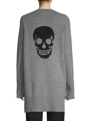 商品360 Cashmere|Skul Print Open Front Cashmere Cardigan,价格¥514,第2张图片详细描述
