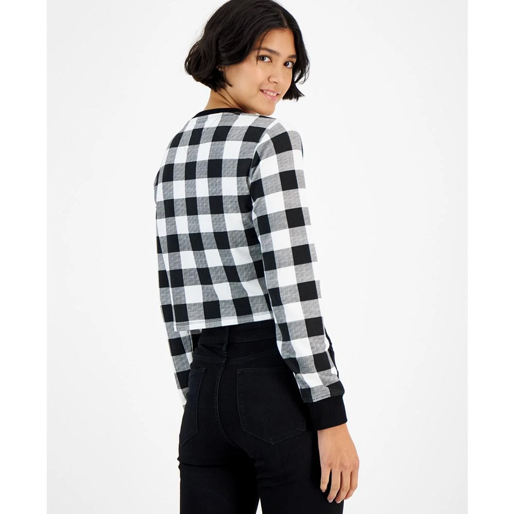 商品Tommy Jeans|Women's Buffalo-Plaid French-Terry Sweatshirt,价格¥81,第2张图片详细描述