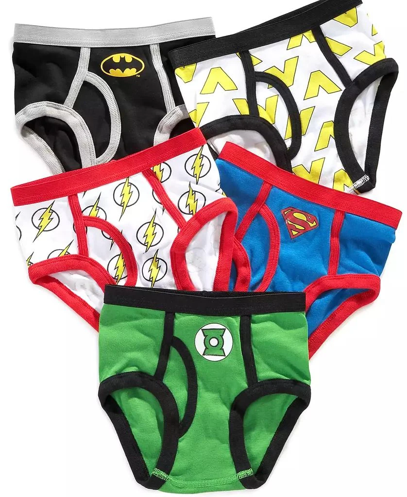 商品DC Comics|男童Justice League Boys' 5-Pack Cotton Briefs,价格¥86,第1张图片