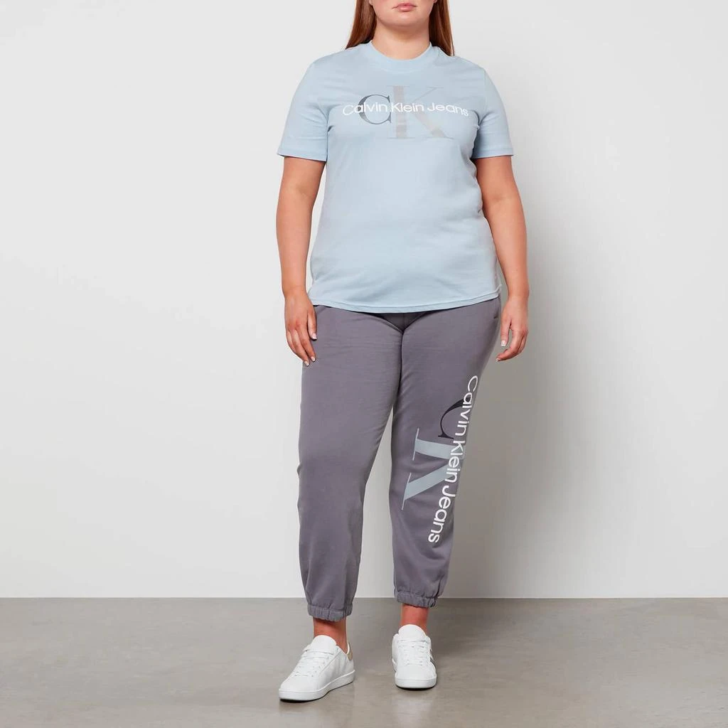 商品Calvin Klein|Calvin Klein Jeans Women's Plus Two Tone Monogram T-Shirt - Bayshore Blue,价格¥176,第3张图片详细描述