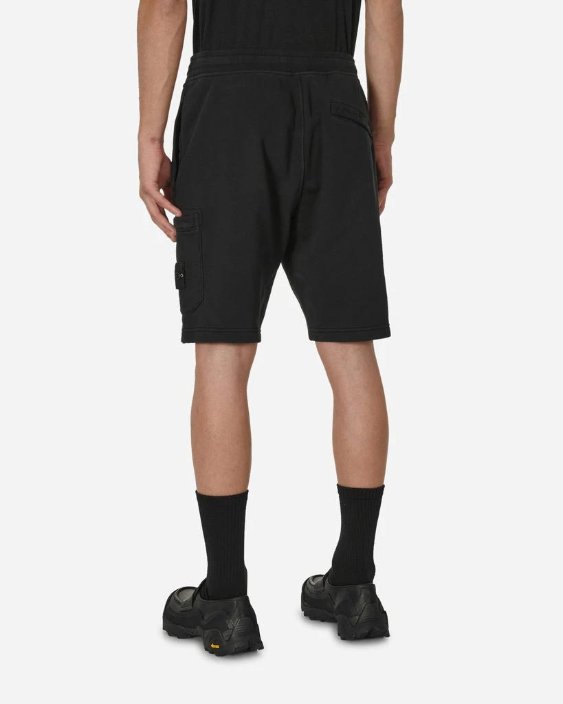 商品Stone Island|Garment Dyed Cotton Fleece Shorts Black,价格¥2492,第3张图片详细描述