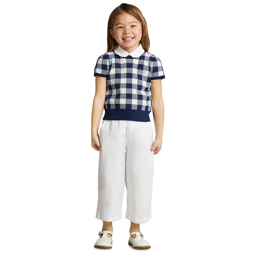 商品Ralph Lauren|Toddler Girls Wide-Leg Pants,价格¥114,第4张图片详细描述