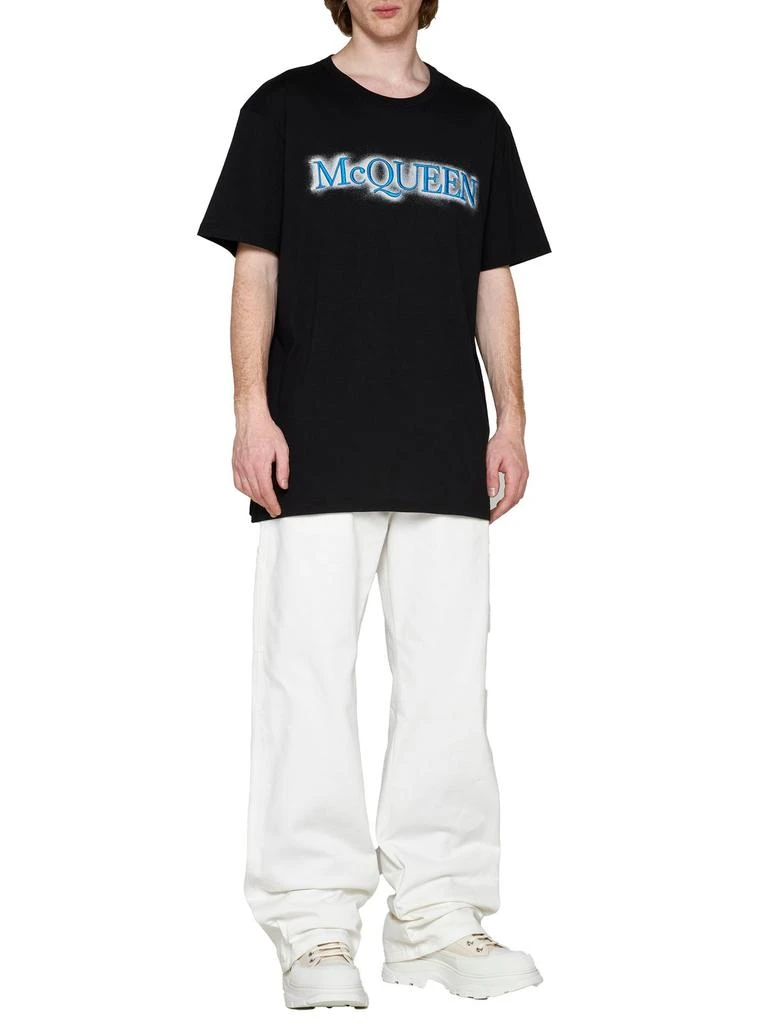 商品Alexander McQueen|Alexander McQueen Logo Printed Crewneck T-Shirt,价格¥1538,第5张图片详细描述
