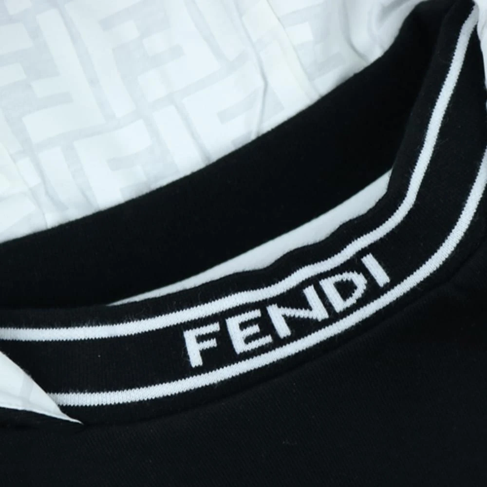 商品Fendi|Logo Pattern Black Hoodie,价格¥1490,第2张图片详细描述